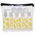 Naftali Miami CarryOn 9 Piece TSA Approved Travel Bottle Set - BPA Free Daisies TRBT08DS